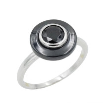 Joyería de plata, joyería fina, anillo de cerámica de la joyería (R21111)